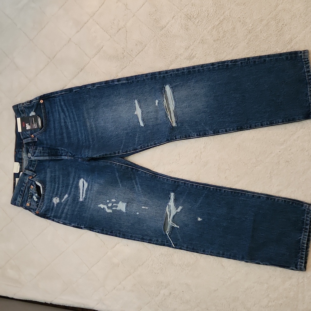 Levi's Distressed Blue Jeans
